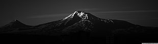 landscape photography of black mountain