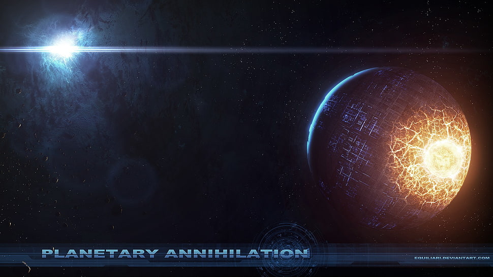 Planetary Anhilation wallpaper, Planetary Annihilation, planet, space, explosion HD wallpaper