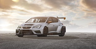 silver Ford Mustang, Cupra TCR, 2019, 4K