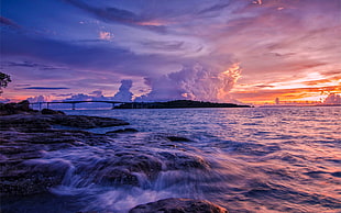 Sea,  Waves,  Sunset,  Splash