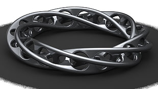 gray bracelet, digital art, render, 3D, simple background