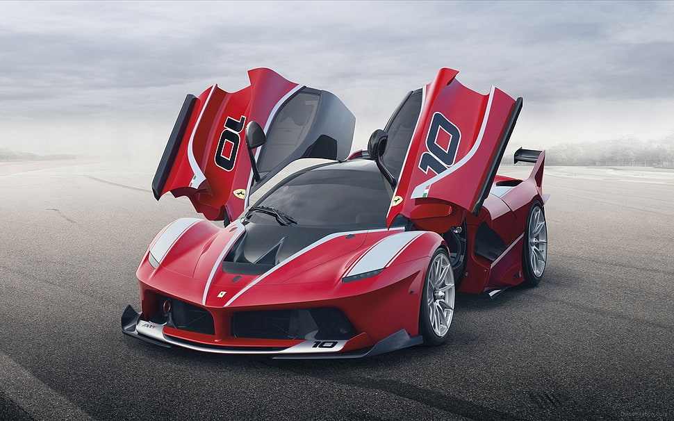 red sports vehicle, Ferrari FXX K, car HD wallpaper
