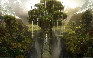tree of life, trees, fantasy art HD wallpaper