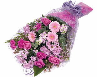 bouquet of pink petal flower HD wallpaper