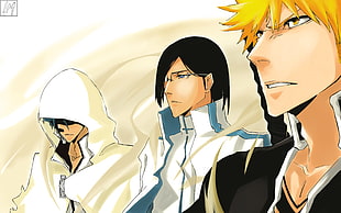 illustration of three characters of Bleach