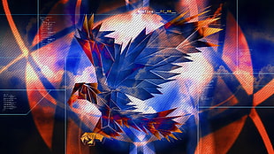 multicolored eagle wallpaper, abstract, birds, PC Master  Race, clouds HD wallpaper