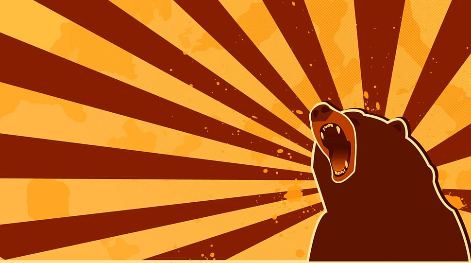 yellow and red bear wallpaper, bears HD wallpaper