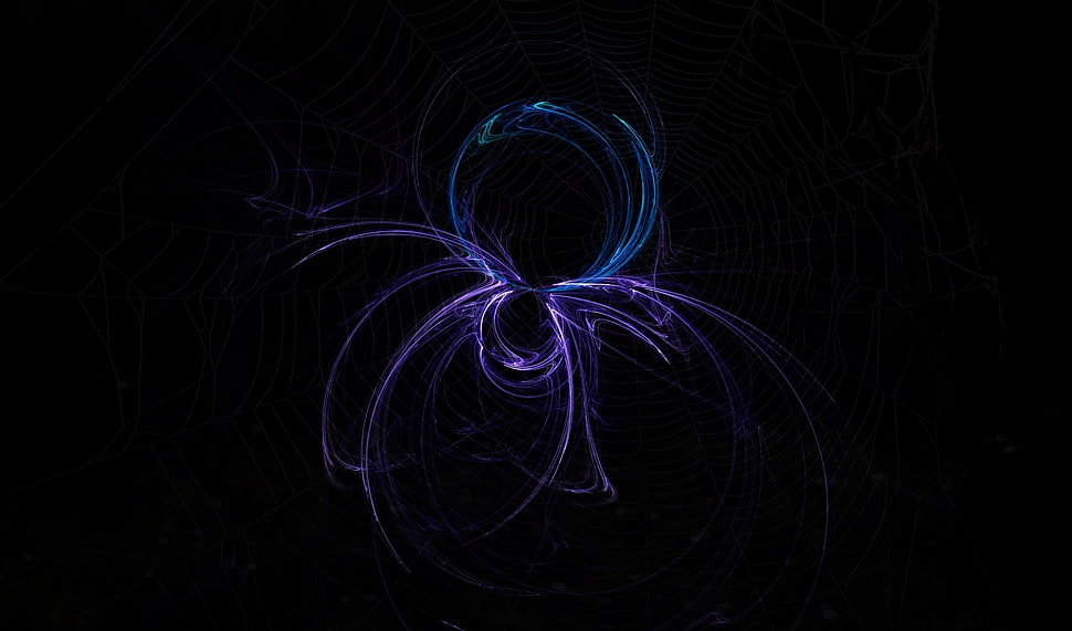 purple and blue abstract painting HD wallpaper