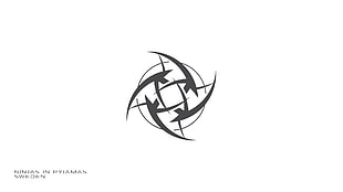 black and white logo, Ninjas In Pyjamas, Counter-Strike, Counter-Strike: Global Offensive, minimalism HD wallpaper