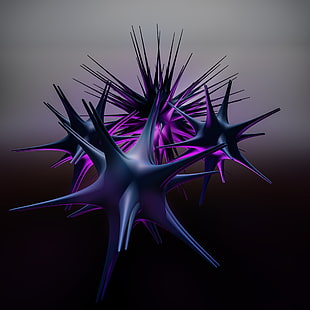 pink and black spiky particles wallpaper