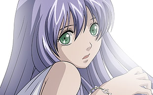 gray haired girl animated character