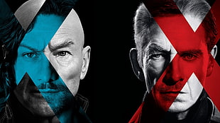 profile of men illustration, X-Men, X-Men: Days of Future Past, Magneto, Charles Xavier