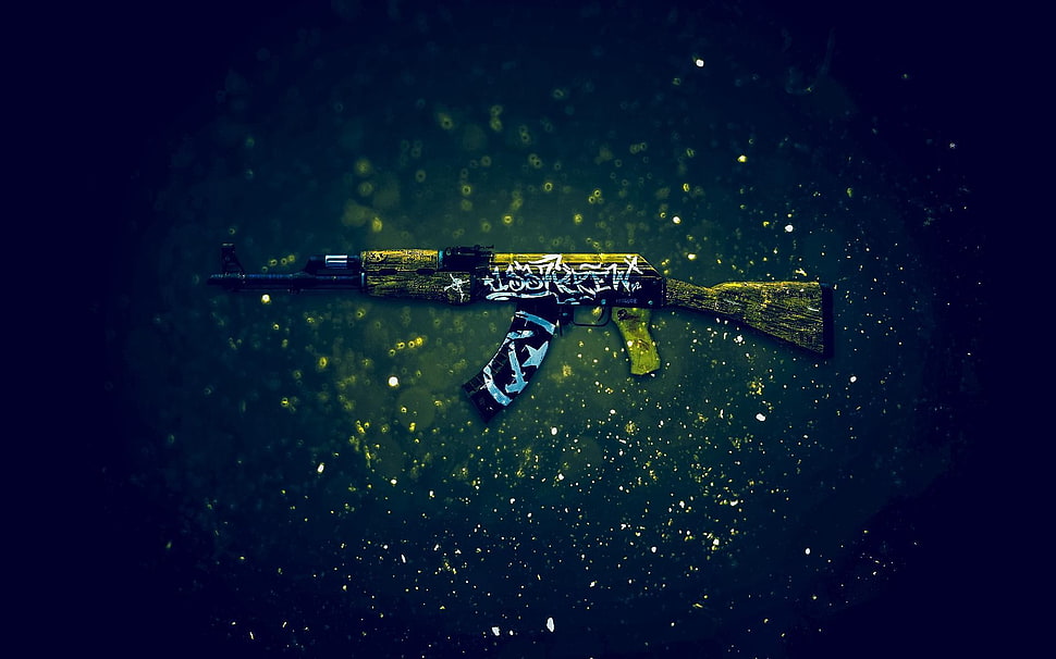gray and black AK 47 rifle illustration, Counter-Strike: Global Offensive, Counter-Strike HD wallpaper
