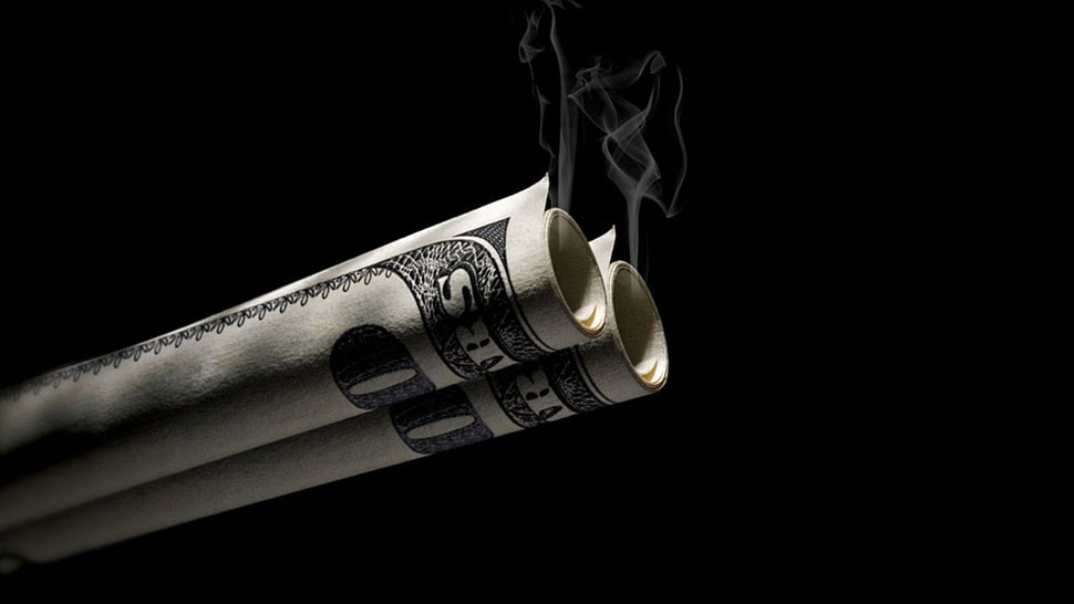 U.S. Dollar with smoke HD wallpaper