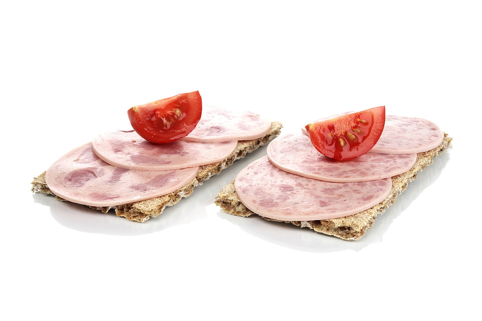 Ham and tomato HD wallpaper