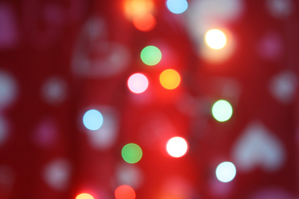 orange and green bokeh lights HD wallpaper