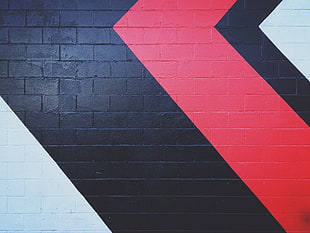 red and black painted brick wall