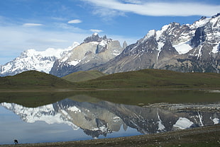 brown and white concrete house, landscape, reflection, Chile HD wallpaper