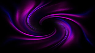 purple and blue black hole illustration HD wallpaper