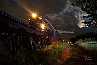 high definition photography of train
