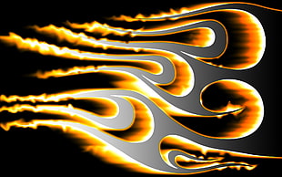 yellow and black illustration