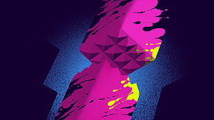pink, black, and gray digital illustration, video games