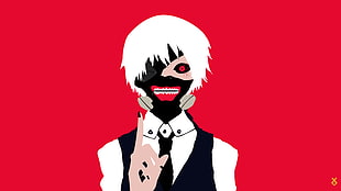 Kaneki from Tokyo Ghoul anime illustration HD wallpaper