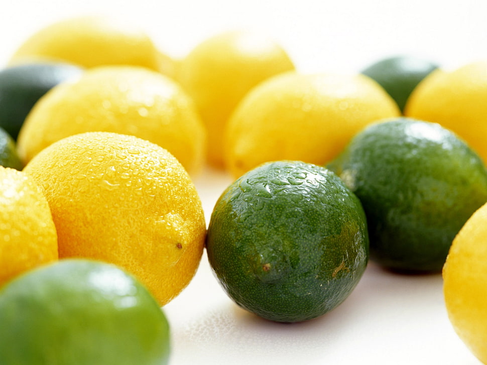 green and yellow lemon HD wallpaper