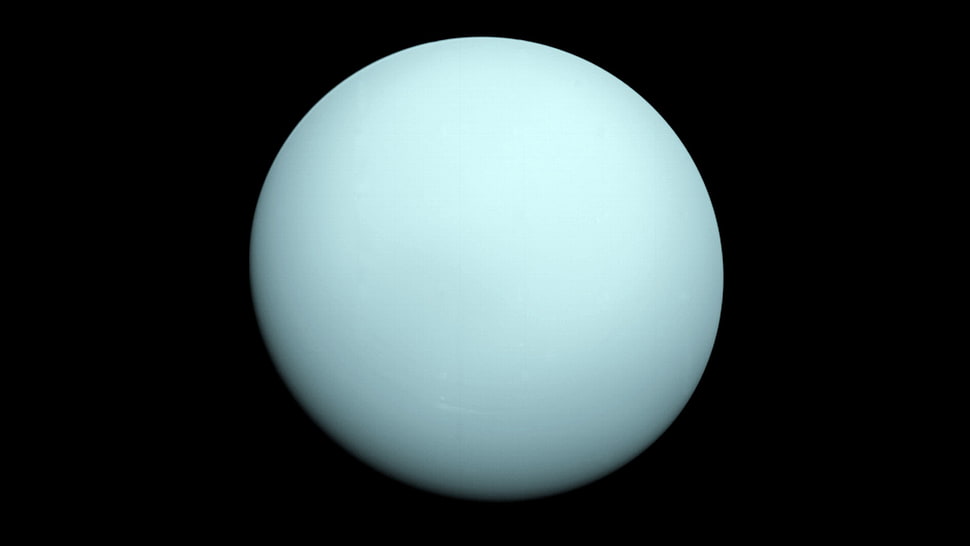 white ball, Uranus, space, minimalism HD wallpaper
