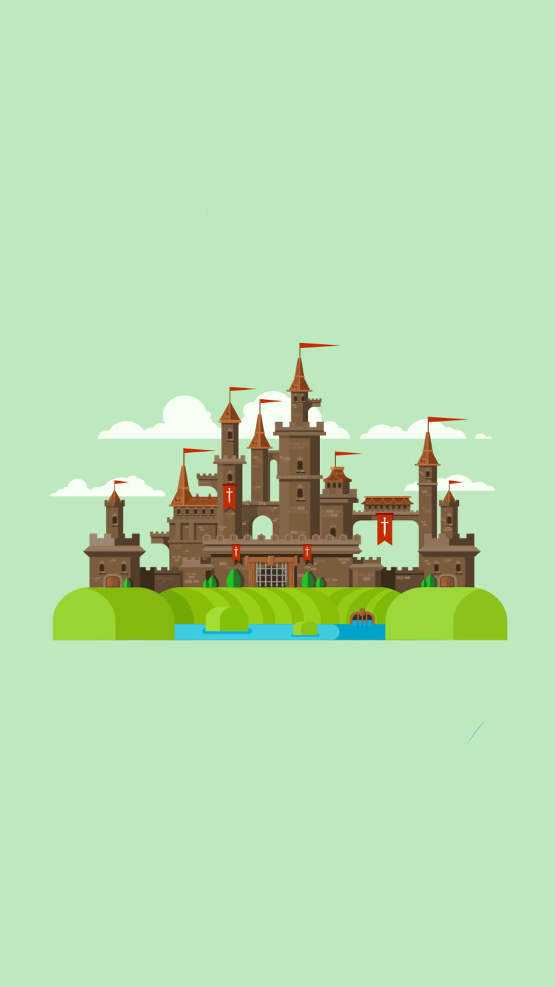 brown castle wallpaper, castle, minimalism