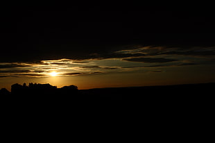 sunset and clouds, sunset, sky, dark