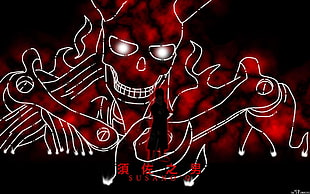 Sasuke Uchiha with Susanoo illustration, Naruto Shippuuden, anime, Uchiha Sasuke, Susanoo (character) HD wallpaper