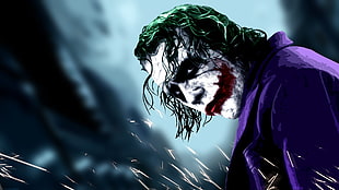 Heath Ledger as The Joker poster HD wallpaper