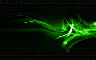 black and green abstract painting