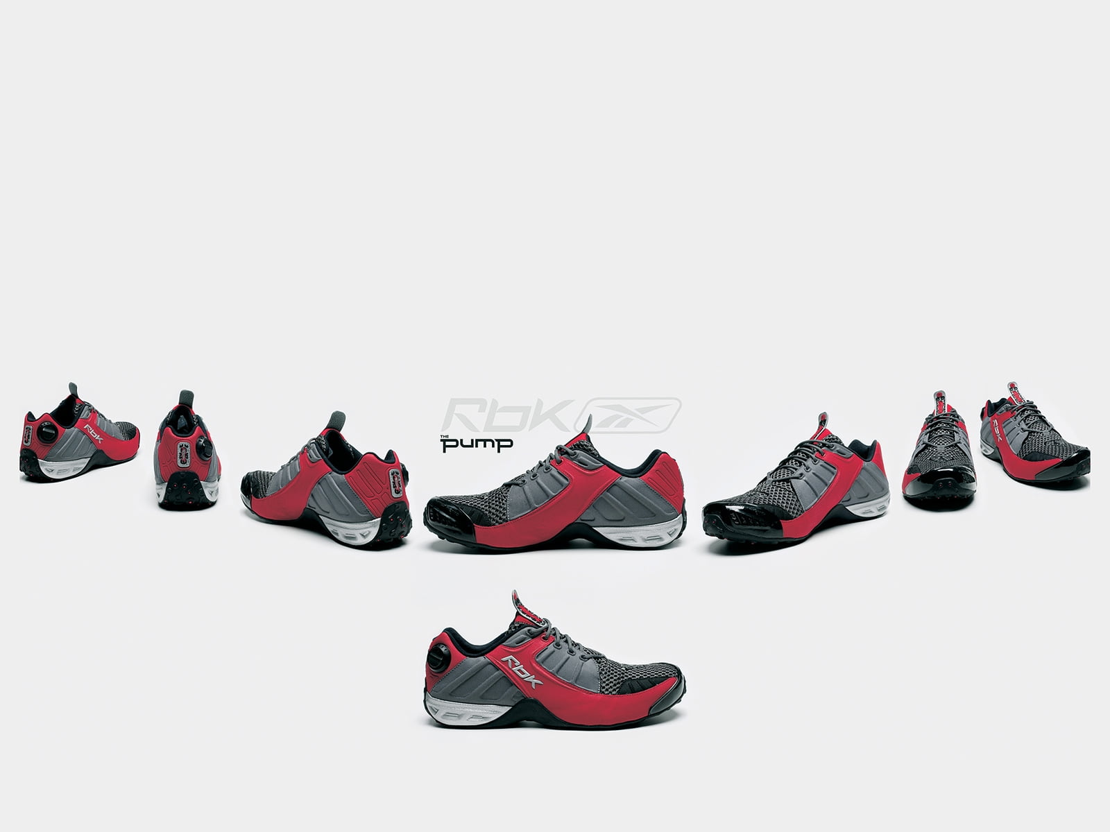 red-and-grey Reebok athletic shoe lot