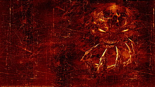 red skull artwork, Spawn, claws, horror