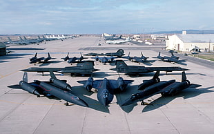 black bomber plane, aircraft, military aircraft, military, Lockheed SR-71 Blackbird