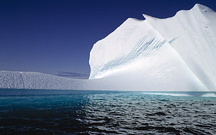 white crew-neck shirt, ice berg, Arctic, nature, sea HD wallpaper
