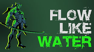 flow like water illustration HD wallpaper