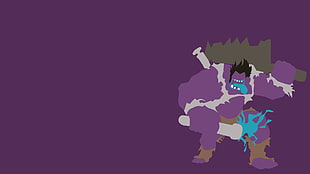 purple and gray monster illustration, purple, Dr. Mundo