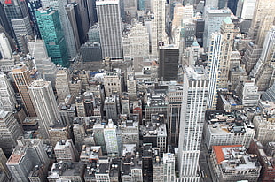 aerial photo of skyscraper