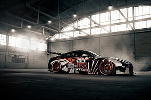 silver and black Nissan GT-R, Nissan GTR, LB Performance, Super Car  HD wallpaper