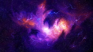 purple and black cosmic wallpaper HD wallpaper