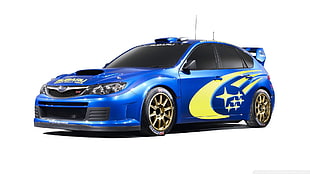 blue Subaru sports car