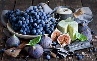 purple grapes, food, lunch HD wallpaper