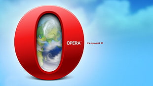 Opera It's my world wallpaper, Opera browser, world, opera, red HD wallpaper
