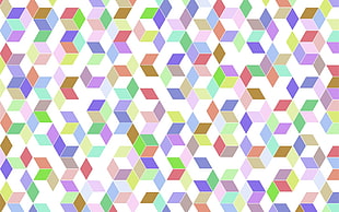 multicolored mosaic illustration HD wallpaper