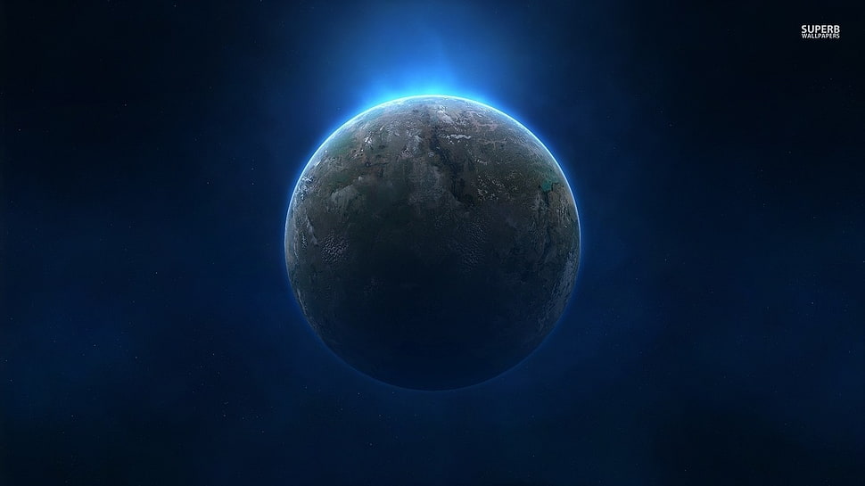 planet digital illustration, space, CGI, digital art, sphere HD wallpaper