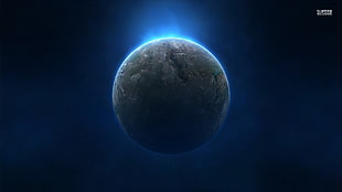 planet digital illustration, space, CGI, digital art, sphere