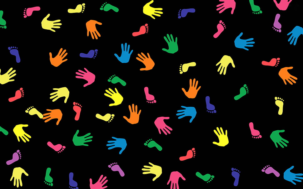 hand and foot print clipart HD wallpaper